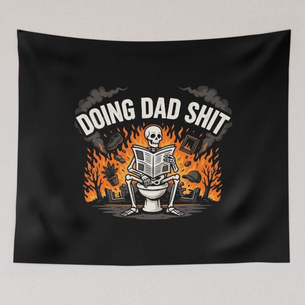 Item preview, Doing Dad Shit Skeleton Toilet Hilarious Dad Meme for Hardworking Dads designed and sold by Redgiant87x.
