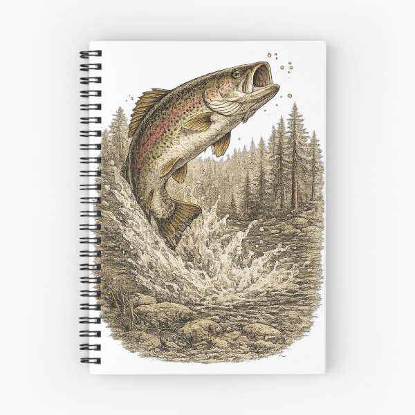 Item preview, Rainbow Trout River Leap designed and sold by KrungiT Design .