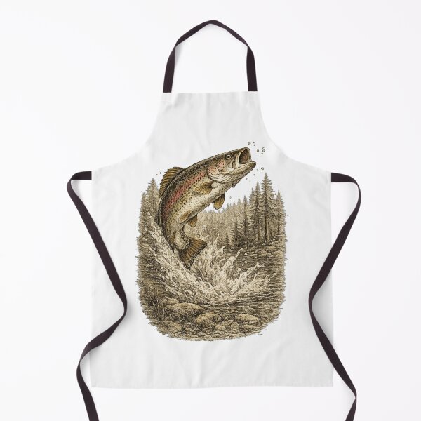 Item preview, Rainbow Trout River Leap designed and sold by KrungiT Design .