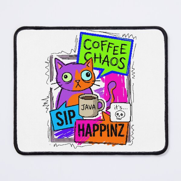 Item preview, Java Coffee Cat Chaos Gen Z Aesthetic Meme designed and sold by ART ATTACK ZONE.