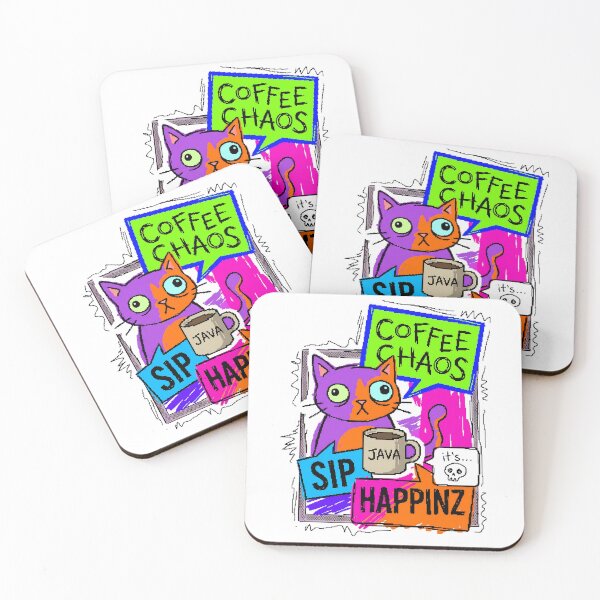 Item preview, Java Coffee Cat Chaos Gen Z Aesthetic Meme designed and sold by ART ATTACK ZONE.