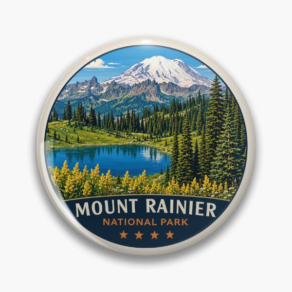Item preview, Mount Rainier National Park Retro Design designed and sold by Gideon Emmerich.