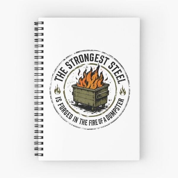 Item preview, The Strongest Steel Is Forged In The Fire Of A Dumpster Resilience Humor Quote Survivor Saying designed and sold by HumansStuck12.