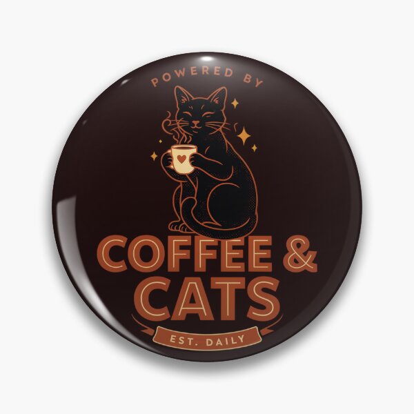 Item preview, Powered by Coffee & Cats – Cute Black Cat Coffee Lover Design designed and sold by PatsiRose.
