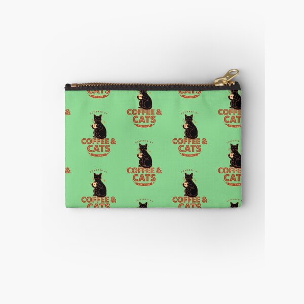 Item preview, Powered by Coffee & Cats – Cute Black Cat Coffee Lover Design designed and sold by PatsiRose.