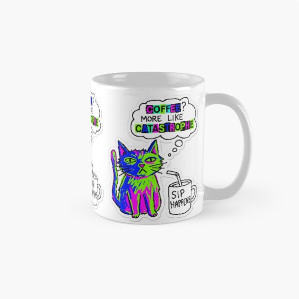 Item preview, Kitty Coffee Cat Chaos Gen Z Aesthetic Meme designed and sold by ART ATTACK ZONE.