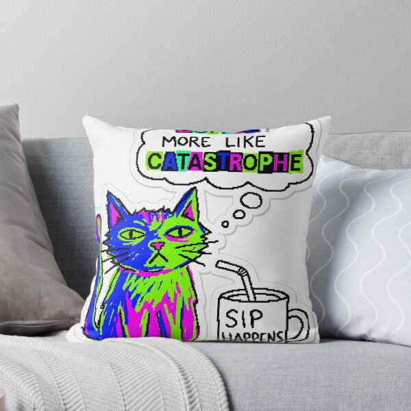Item preview, Kitty Coffee Cat Chaos Gen Z Aesthetic Meme designed and sold by ART ATTACK ZONE.