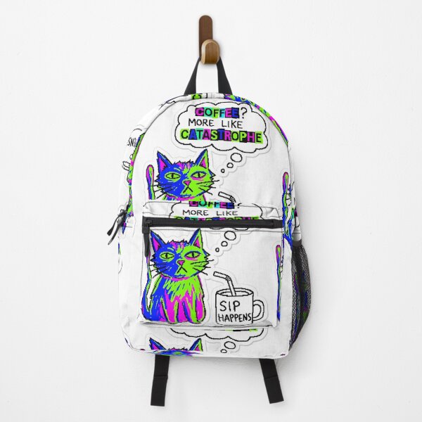 Item preview, Kitty Coffee Cat Chaos Gen Z Aesthetic Meme designed and sold by ART ATTACK ZONE.