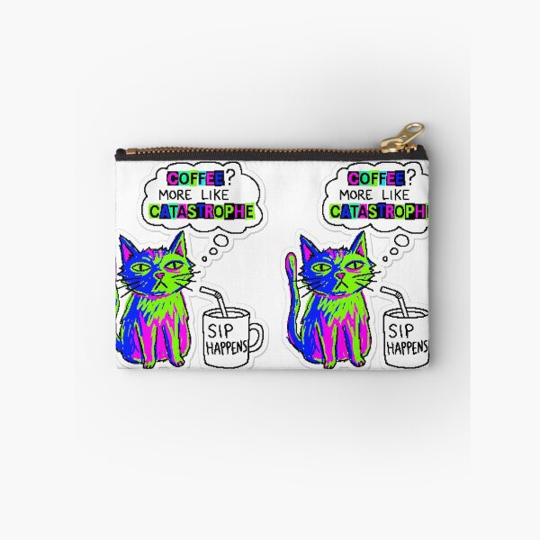Item preview, Kitty Coffee Cat Chaos Gen Z Aesthetic Meme designed and sold by ART ATTACK ZONE.