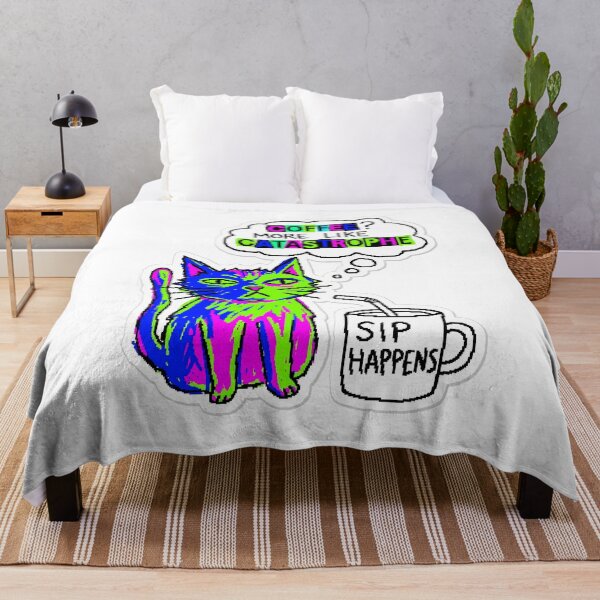 Item preview, Kitty Coffee Cat Chaos Gen Z Aesthetic Meme designed and sold by ART ATTACK ZONE.