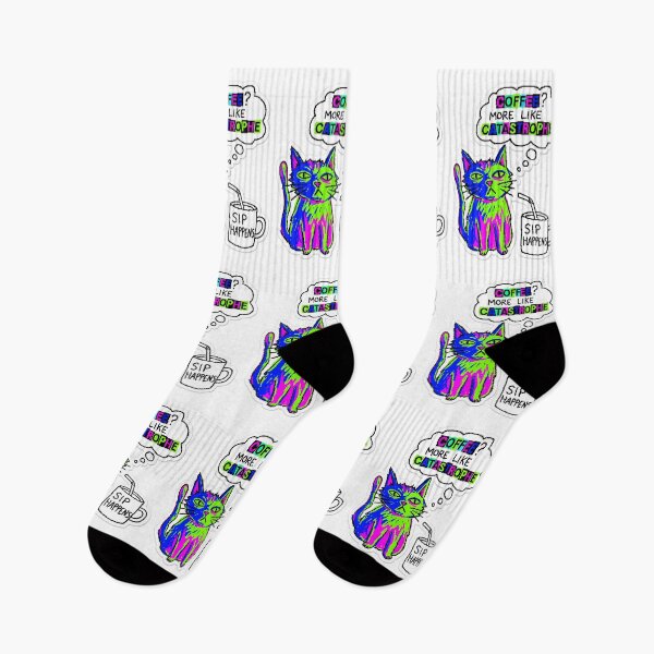 Item preview, Kitty Coffee Cat Chaos Gen Z Aesthetic Meme designed and sold by ART ATTACK ZONE.
