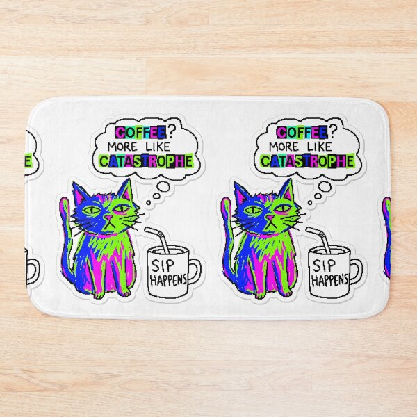 Item preview, Kitty Coffee Cat Chaos Gen Z Aesthetic Meme designed and sold by ART ATTACK ZONE.