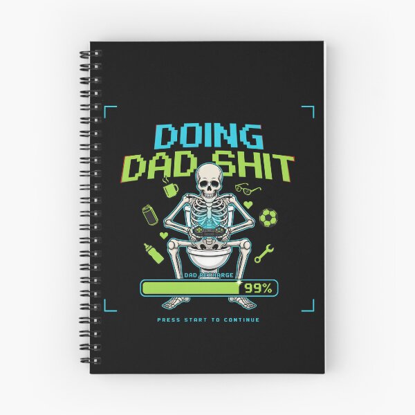 Item preview, Doing Dad Shit Skeleton Toilet Funny Skeleton for Dad Joke Lovers designed and sold by Redgiant87x.
