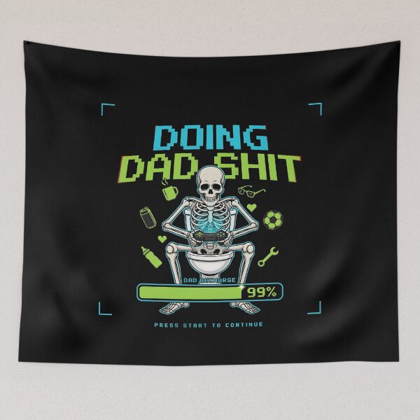 Item preview, Doing Dad Shit Skeleton Toilet Funny Skeleton for Dad Joke Lovers designed and sold by Redgiant87x.