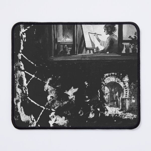 Item preview, The Quiet Practice | Black and White Artist Studio Painting designed and sold by CheHojas.