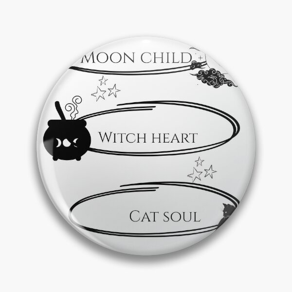 Item preview, Moon Child Witch Heart Cat Soul Gothic Witch Black Cat  designed and sold by theinkblackcat.