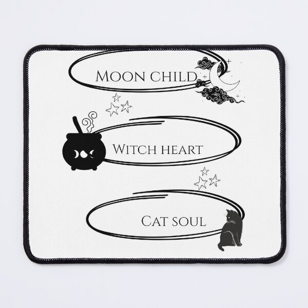 Item preview, Moon Child Witch Heart Cat Soul Gothic Witch Black Cat  designed and sold by theinkblackcat.