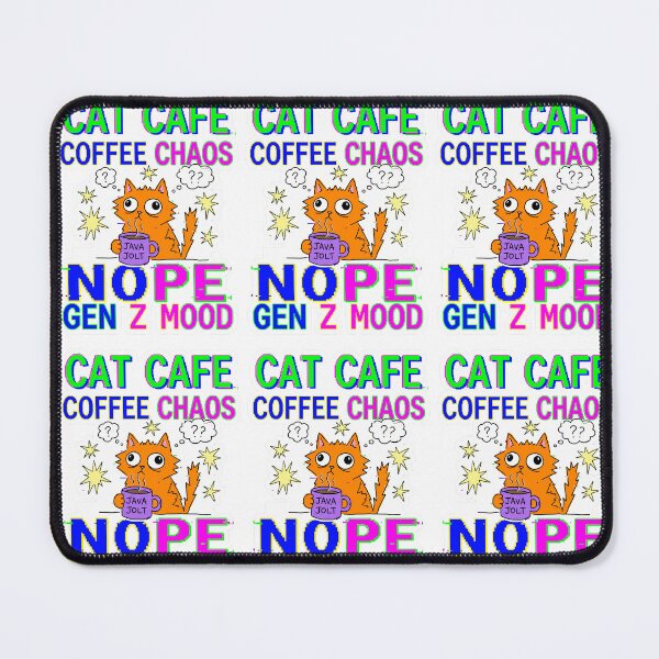 Item preview, 8Bit Coffee Cat Chaos Gen Z Aesthetic Meme designed and sold by ART ATTACK ZONE.