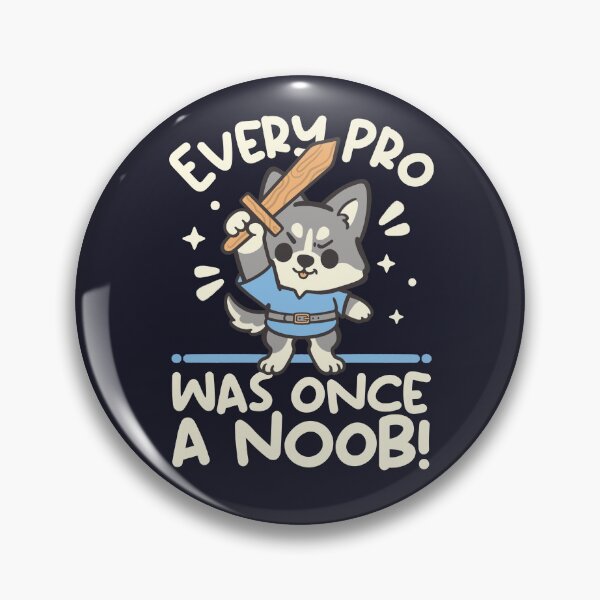 Item preview, Every Pro Was Once A Noob - Cute Kawaii Wolf Warrior Gamer Art designed and sold by NemiMakeit.