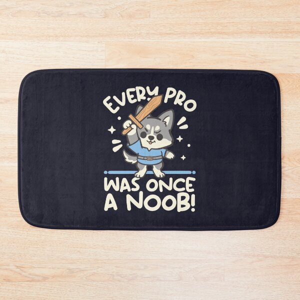 Item preview, Every Pro Was Once A Noob - Cute Kawaii Wolf Warrior Gamer Art designed and sold by NemiMakeit.