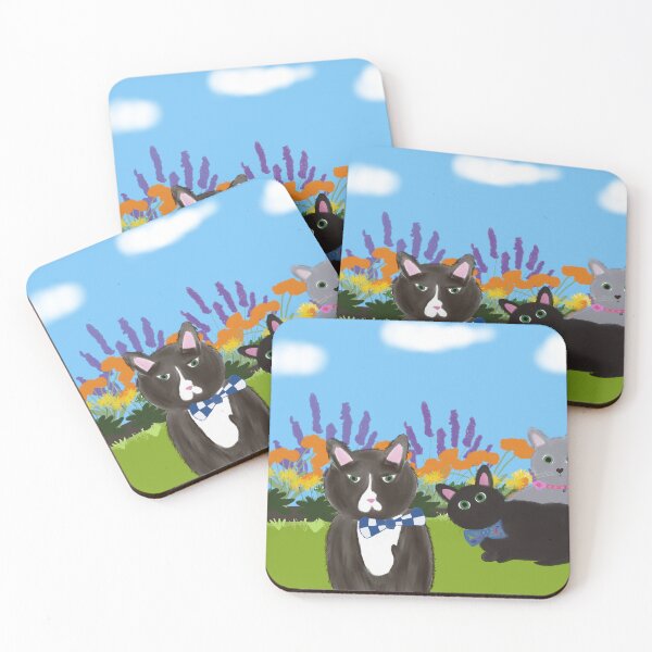 Item preview, Garden Cats Illustration - Whimsical Floral Art designed and sold by GardenCatPaperCO.