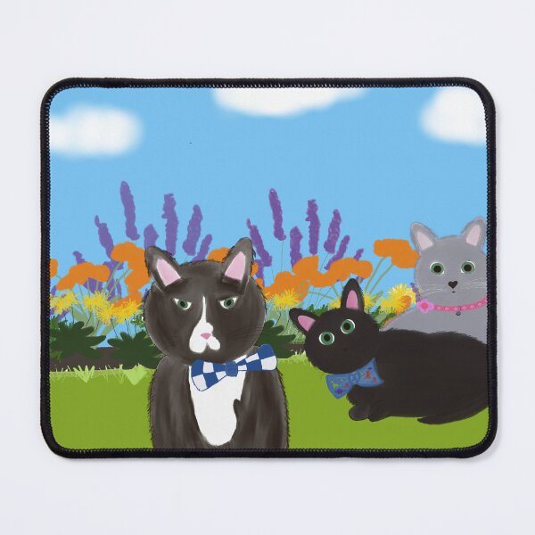 Item preview, Garden Cats Illustration - Whimsical Floral Art designed and sold by GardenCatPaperCO.