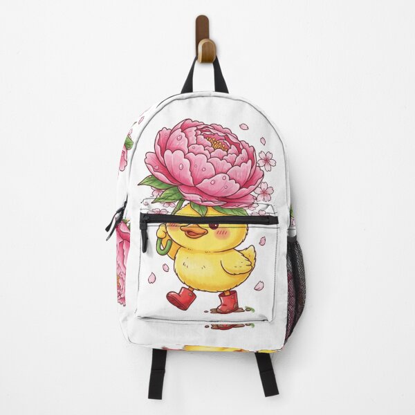 Item preview, Cute Duck with Peony Umbrella & Rain Boots designed and sold by carthagia.
