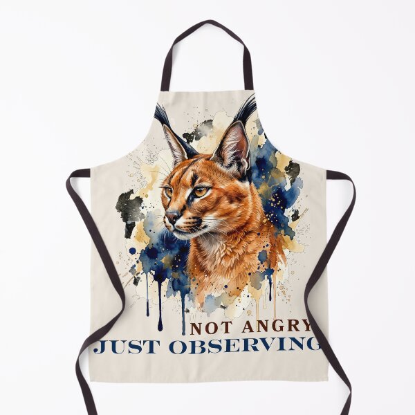 Item preview, Not Angry. Just Observing. | Funny Caracal Shirt | Introvert Wildlife Watercolor designed and sold by Biedroneczka.