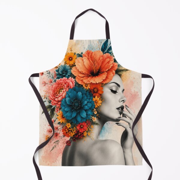 Item preview, Floral Woman Watercolor Pastel Background Hand Face Colorful Flowers Art designed and sold by Leogasup.