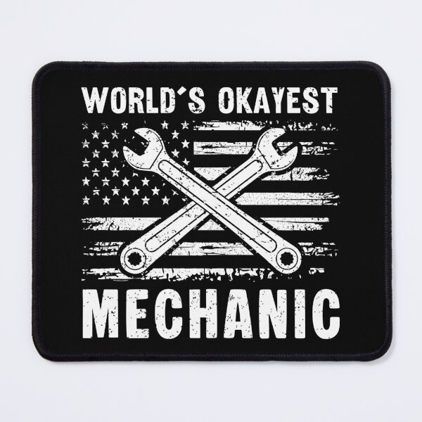 Item preview, World's Okayest Mechanic Funny Distressed American Flag designed and sold by Dmetalx Art Apparel.