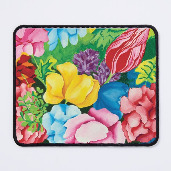 Item preview, Painting of a colorful garden in gouache designed and sold by GENEST-V.