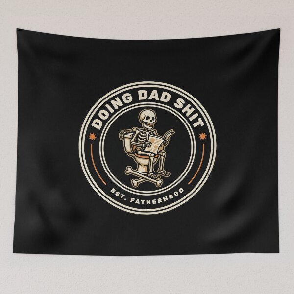 Item preview, Doing Dad Shit Skeleton Toilet Cool Skeleton Meme designed and sold by Redgiant87x.