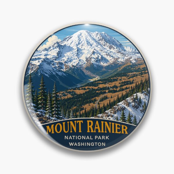 Item preview, Mount Rainier National Park Retro Design designed and sold by Gideon Emmerich.