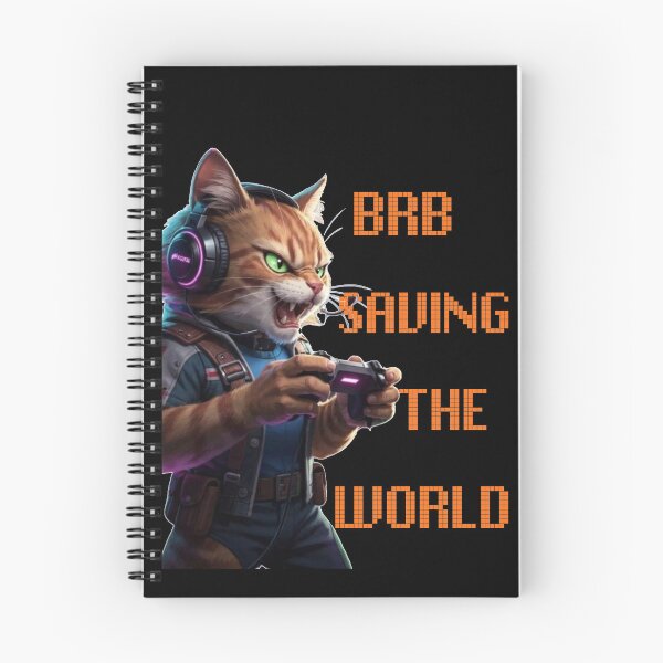 Item preview, BRB Saving the World – Funny Gamer Typography Design designed and sold by PixelRageStudio.
