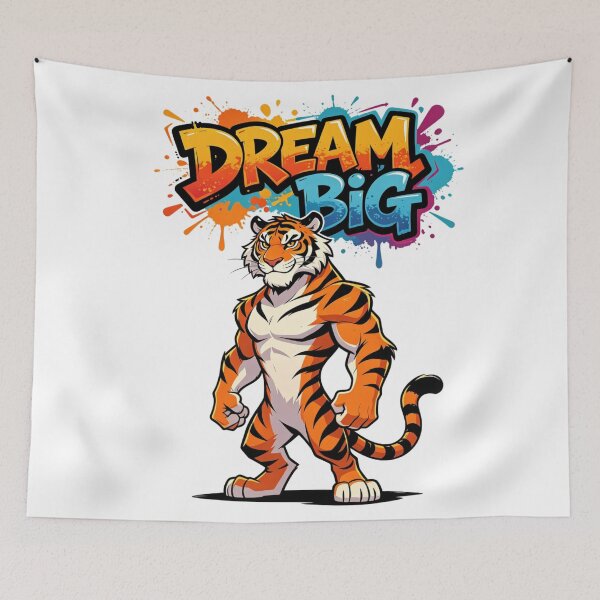 Item preview, Dream Big Tiger Street Graffiti designed and sold by LINSSEX Style • Urban & Sport Streetwear.