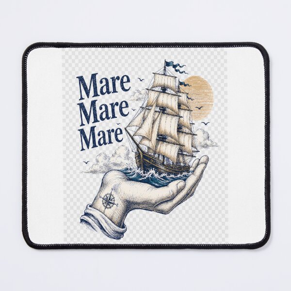 Item preview, Mare Mare Mare – Veliero nella Mano | Grafica Nautica Vintage per Amanti del Mare designed and sold by RipantinaFantasy .