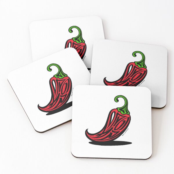 Item preview, Red Hot Pepper Modern Calligraphic ORNAMENT designed and sold by elmuna.