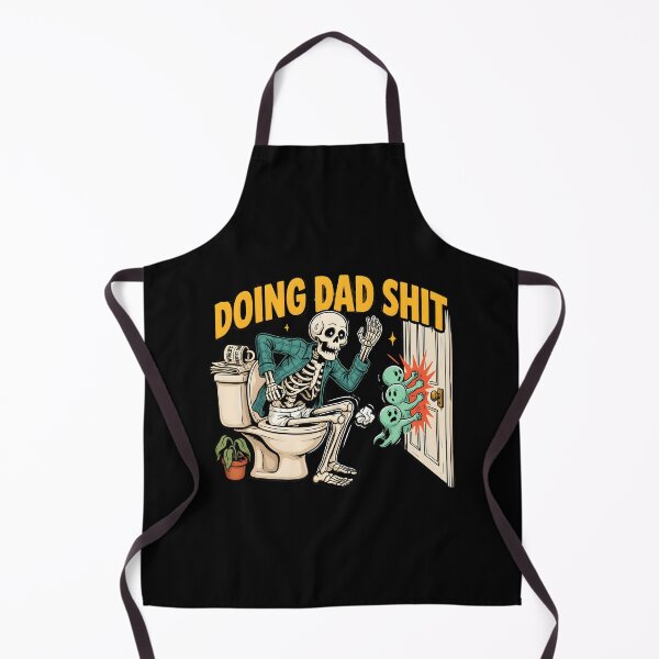 Item preview, Doing Dad Shit Skeleton Toilet Relatable Dad Joke Skeleton designed and sold by Redgiant87x.