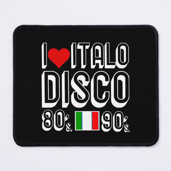 Item preview, I Love Italo Disco 80s 90s Black designed and sold by Graphroad.