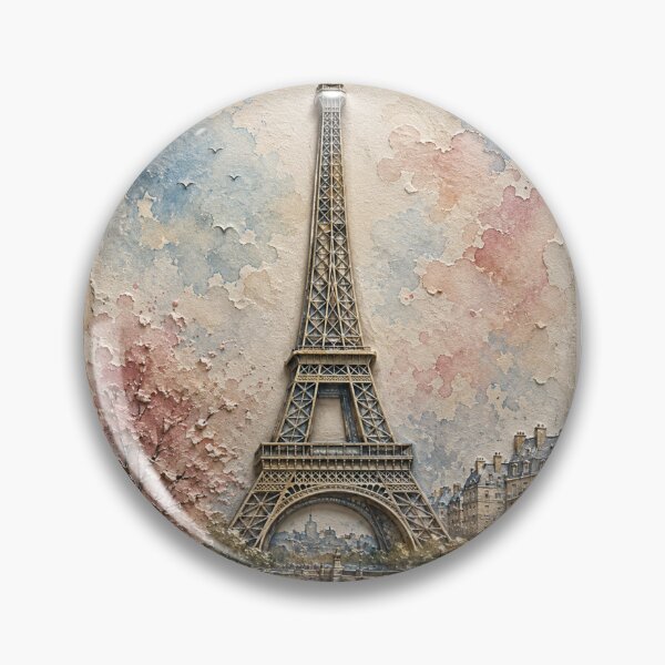 Item preview, 3D Watercolor Eiffel Tower – Elegant Paris Travel Wall Art designed and sold by AstraDrip Studio.