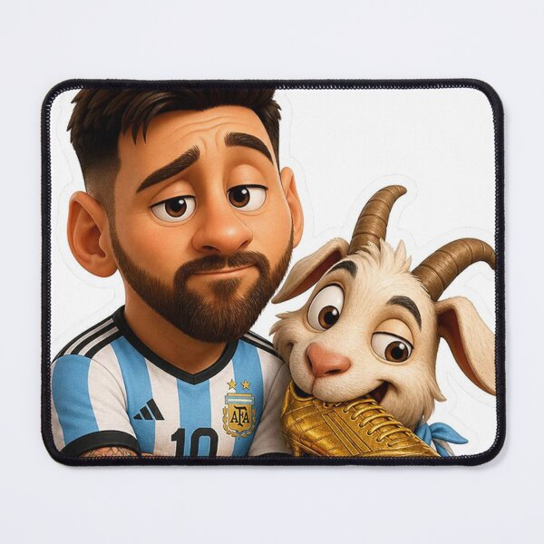 Item preview, Cute 3D Football GOAT Eating Golden Boot Sticker designed and sold by mo-carnival.