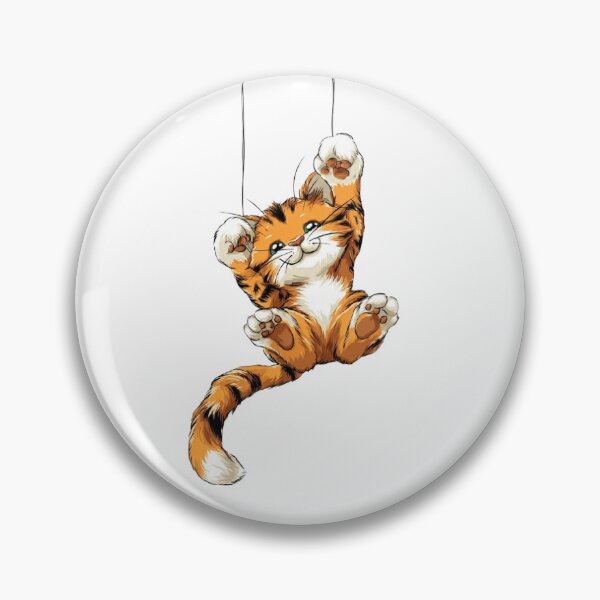 Item preview, Playful Hanging Orange Tabby Kitten  designed and sold by Moody Vibes Studio.