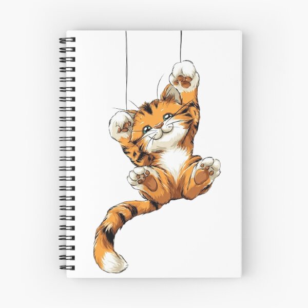 Item preview, Playful Hanging Orange Tabby Kitten  designed and sold by Moody Vibes Studio.