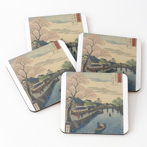 Item preview, Riverside Edo – Japanese Ukiyo-e Cityscape Aesthetic designed and sold by Substance_life.