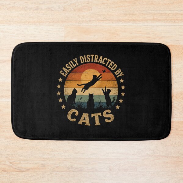 Item preview, Easily Distracted By Cats Cat Lover Pet Owner Feline designed and sold by HumansStuck12.