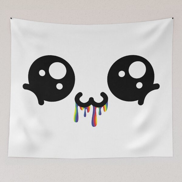 Item preview, Cute kawaii owo rainbow drooling face designed and sold by BlushyPrint.