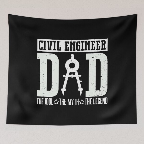 Item preview, Civil Engineer Dad The Idol The Myth Construction designed and sold by tshirtconcepts.