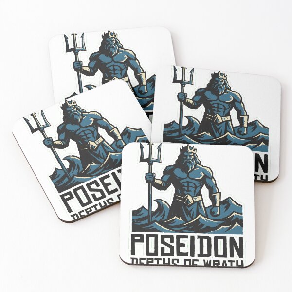 Item preview, Poseidon Depths Of Wrath God Of The Sea Brutalist Propaganda Art designed and sold by EKHOAISTORE.