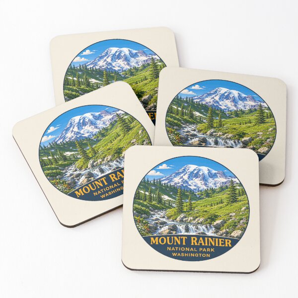 Item preview, Mount Rainier National Park Retro Design designed and sold by Gideon Emmerich.