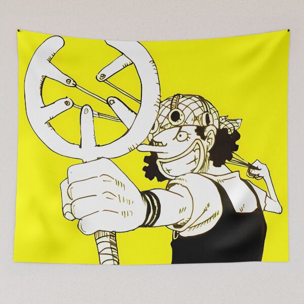 Item preview, Usopp One Piece Bold Yellow Sniper King Pose designed and sold by MartyHinson.